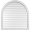 Ekena Millwork Round Top Surface Mount PVC Gable Vent: Functional, w/ 2"W x 1-1/2"P Brickmould Frame, 34"W x 36"H GVPRT34X3602SF - alternate 1